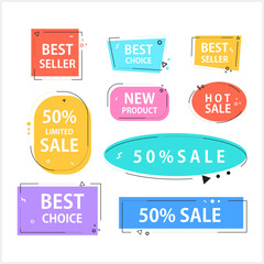 Various speech bubble doodle set for shopping
