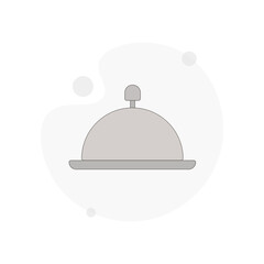 Hotel reception call isolated vector flat illustration