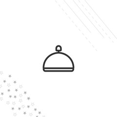 Hotel call icon. reception bell isolated line icon for web and mobile