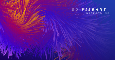 Colorful Wave 3d Liquid Shapes. Vector Music 