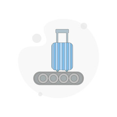 baggage reclaim at the airport isolated vector flat illustration