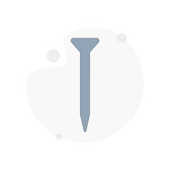 nail isolated vector flat illustration on white