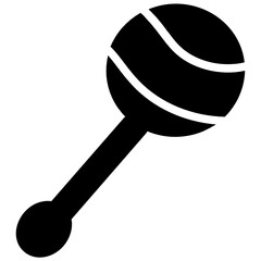 
Glyph icon design of baby rattle, noise vector 
