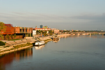 Fototapeta premium panorama of warsaw and wisla 
