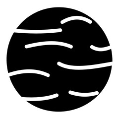 
Largest planet of the solar system, jupiter in solid icon
