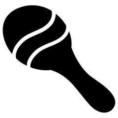 
Mexican traditional musical instrument, solid icon of maracas vector design 
