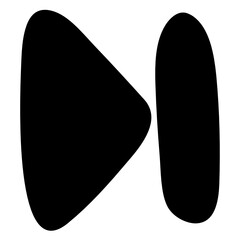 
Forward arrow showing play forward icon in solid vector 

