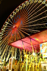 carousel ferris wheel, fair, tivoli, libori, paderborn, northrhine westfalia, germany