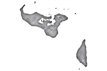 Karte von Tonga auf verwittertem Beton