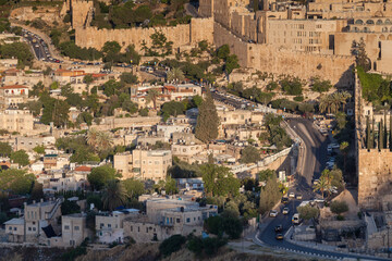 Naklejka premium Nice panorama of the city of Jerusalem