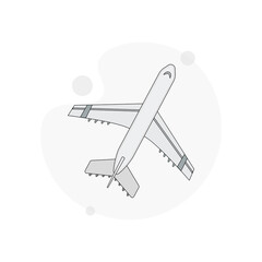 plane isolated vector flat illustration