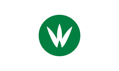 circle logo leaf