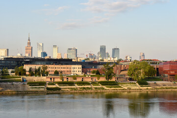 panorama of warsaw and wisla 
