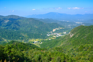 Fototapeta na wymiar Summer Scenery of Heaven Village National Geological Park in Hubei, China