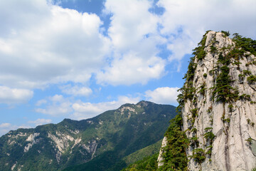 Naklejka premium Summer Scenery of Heaven Village National Geological Park in Hubei, China