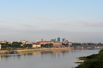Fototapeta premium panorama of warsaw and wisla 