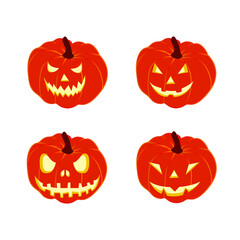 halloween autumn, pumpkin, icon set
