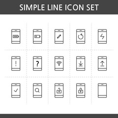 simple line icon set
