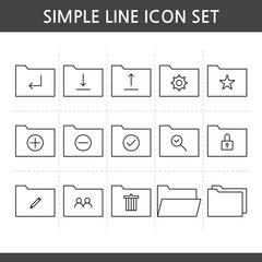 simple line icon set
