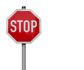 Stop, Verkehrsschild mit Textfreiraum