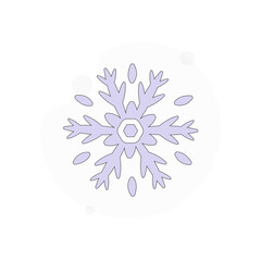 snowflake isolated vector flat illustration