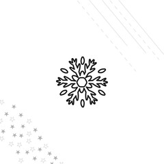 snowflake isolated line icon for web and mobile