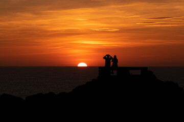 Pareja al atardecer...