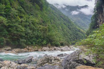 Early autumn scenery of Hubei Shennongjia National Geopark Scenic Area, China