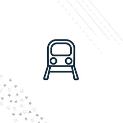 train isolated line icon for web and mobile