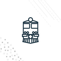 train isolated line icon for web and mobile