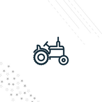 tractor isolated line icon for web and mobile