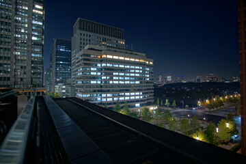 Beautiful night view in the big city, Tokyo, Japan.