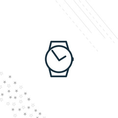 hand watch isolated line icon for web and mobile