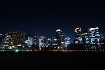 Fototapeta premium Beautiful night view in the big city, Tokyo, Japan.