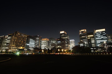 Obraz premium Beautiful night view in the big city, Tokyo, Japan.