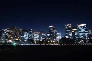 Beautiful night view in the big city, Tokyo, Japan.