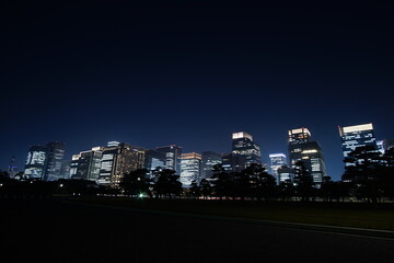 Beautiful night view in the big city, Tokyo, Japan.