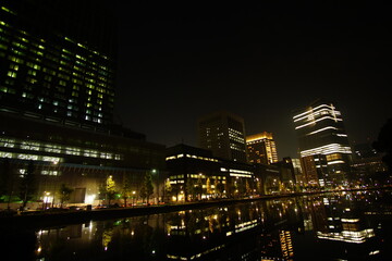 Fototapeta premium Beautiful night view in the big city, Tokyo, Japan.