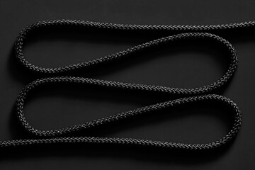 black rope on a black background