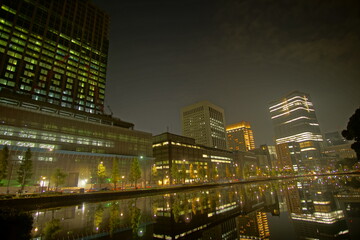 Beautiful night view in the big city, Tokyo, Japan.