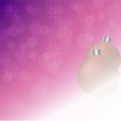 Luminous new year's background with blur bokeh effects. Christmas balls. Space for text.