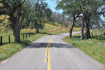 Fototapeta na wymiar Rural California road