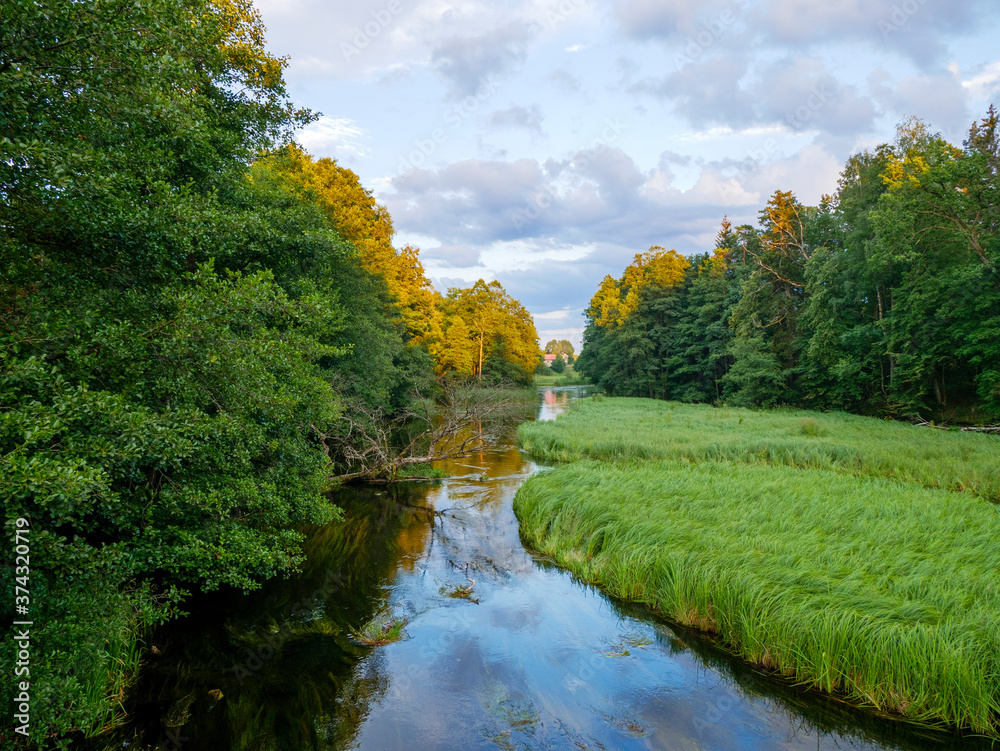 Poster river in the park