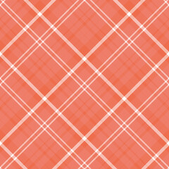 Seamless pattern in positive orange and white colors for plaid, fabric, textile, clothes, tablecloth and other things. Vector image. 2
