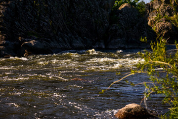 waterfall in the mountains