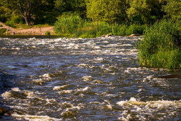 rafting on the river