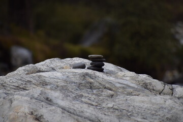 black and white rock