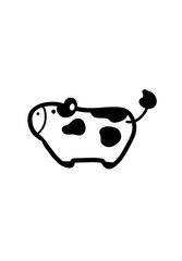 シンプルな牛