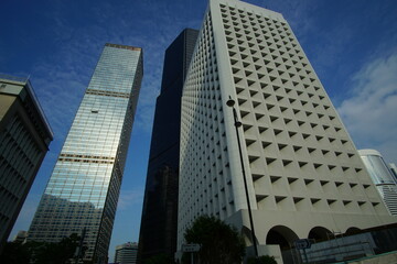 modern city view on Hong Kong street at daytime