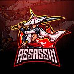 Assassin esport logo mascot design